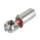 Sanitary Silicone Gasket Tri Clamp Aluminum Actuator Pneumatic Butterfly Valves