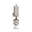 Sanitary Grade Silicone Seal Tri Clamp Pneumatic Butterfly Valve Stainless Steel