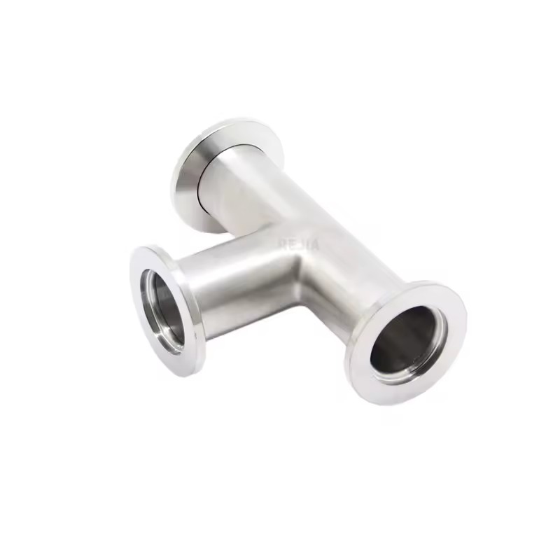 KF16 to KF50 Stainless Steel Flange Vacuum Fittings Tee