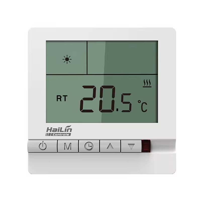 Hydronic Floor Heating Thermostat With On/Off Valve 220V AC Flush Mounting