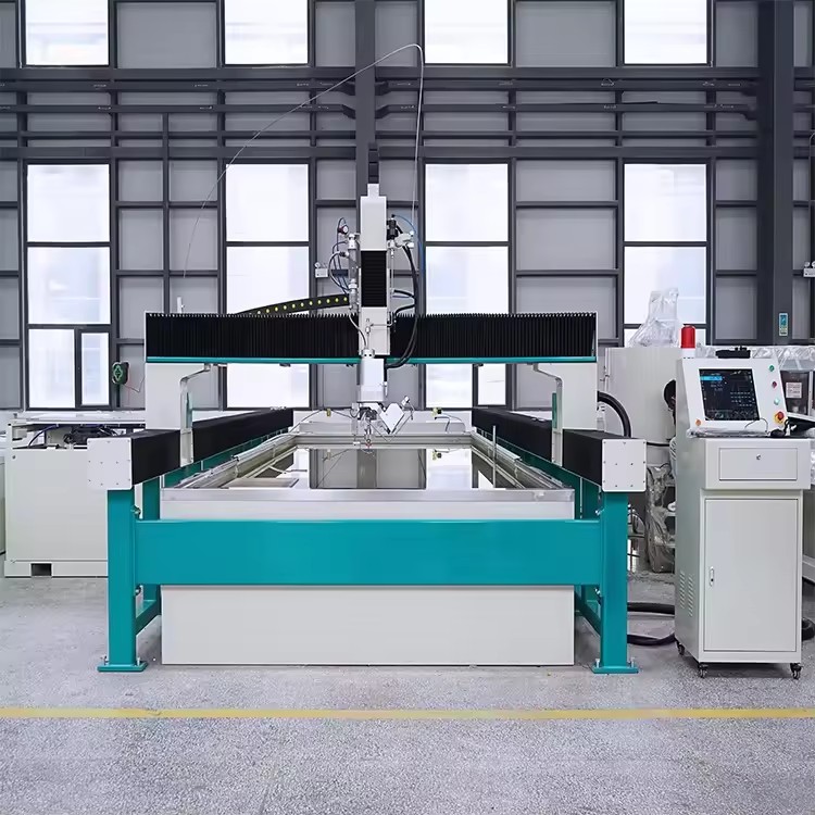 AC 5 Axis Water Jet Cutter High-Performance Water Jjet Cutting Machine for Stone Bevel Cutting