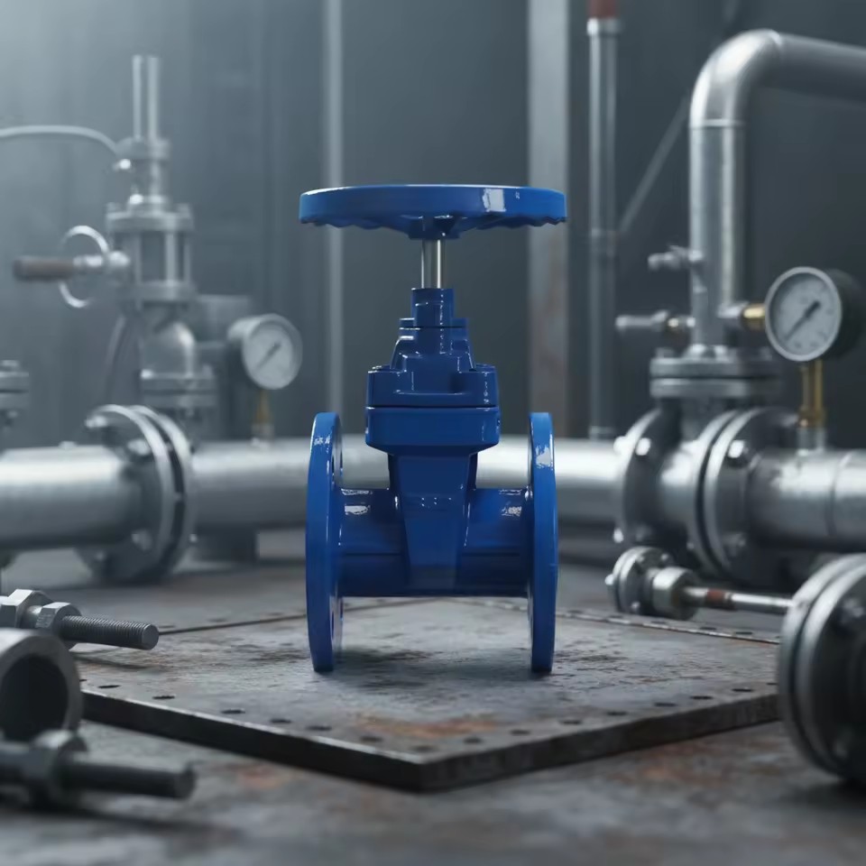DN50 PN16 Flange Type Non Rising Gate Valve Soft Sealing Ductile Cast Iron Sluice Gate Valve