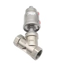 High-Pressure JTALV DN50 16 Bar 80mm Stroke 2 Way Y Type Stainless Steel Actuator Pneumatic Threaded Angle Seat Valve