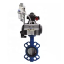 JTAIV Stainless Steel 304/316 PTFE DN40-DN300 Pneumatic Wafer Butterfly Valve for Dairy & Food Industries
