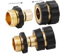 3/4" Brass Yellow Water Garden Hose Connector Female Quick Release ANSI Standard PN25 Pressure Flexible Forged