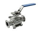 3PCS Manual Tri Clamp Ball Valve Set Stainless Steel Full Port Food Grade Gas OEM for General Use