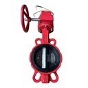 Wafer Signal Butterfly Valve Worm Gear SS304 Disc Supervisory Switch D371X-16Q PN16 DN50-DN300 for Fire Protection
