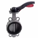 DN50-DN1000 PN10-PN16 Wafer Type Butterfly Valve Stainless Steel Body Aluminum Alloy Handle Manual Operated -15C~150C