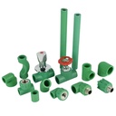 High Quality PPR UNION Reducer Coupling Tee Cross Elbow Hot Selling Pipe Fittings for Hot Water Supply Size 20mm-110mm