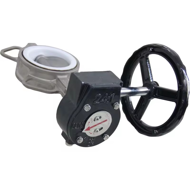 RDNT Manual High Temperature Cast Steel Wafer Type Butterfly Valve for Chemical Oil Water Industries Air Water Weak Acids Media