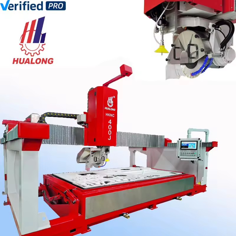 CNC Sawjet Bridge Saw Water Jet Cutter Gearbox Multifunctional 100mm Thickness Marble Granite Countertop Sink