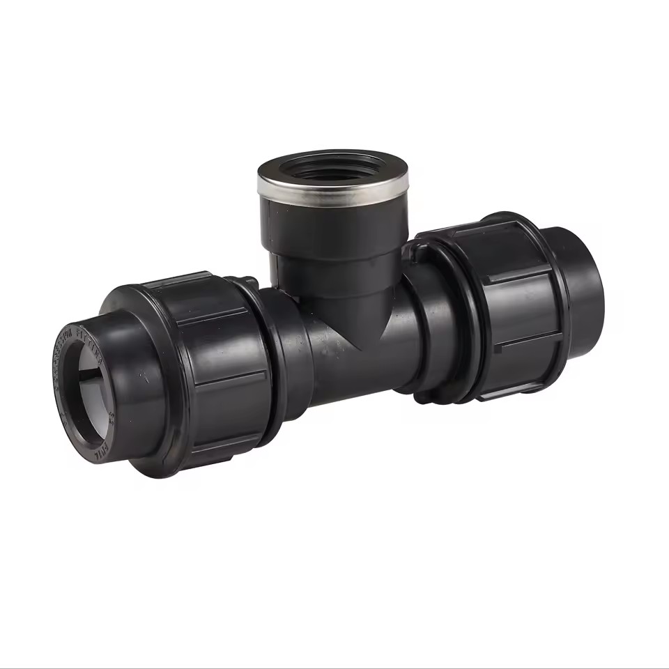 Durable PP Compression Fitting, Quick Connect Solution for LDPE & HDPE Pipes in Agricultural Irrigation and Water Supply Systems