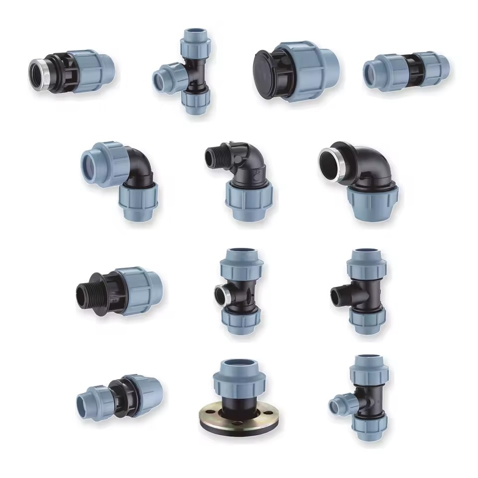 Super Quality Plastic Equal Tee Elbow HDPE PP PE Forged Grey Flange Fitting Pn10