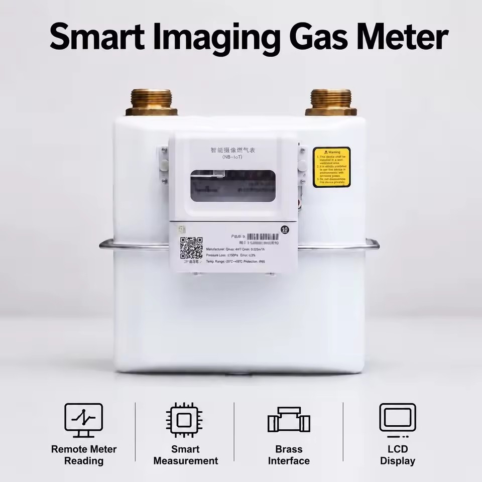 Intelligent Diaphragm/Bellows Camera Gas Meter with Alloy & Stainless Steel 0.016~2.5m/h Measurement Range 3~7m/s Flow Rate