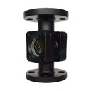 LSMSFI Baffle Double Window Sight Glass Flow Indicator for Fluid Flow Detection