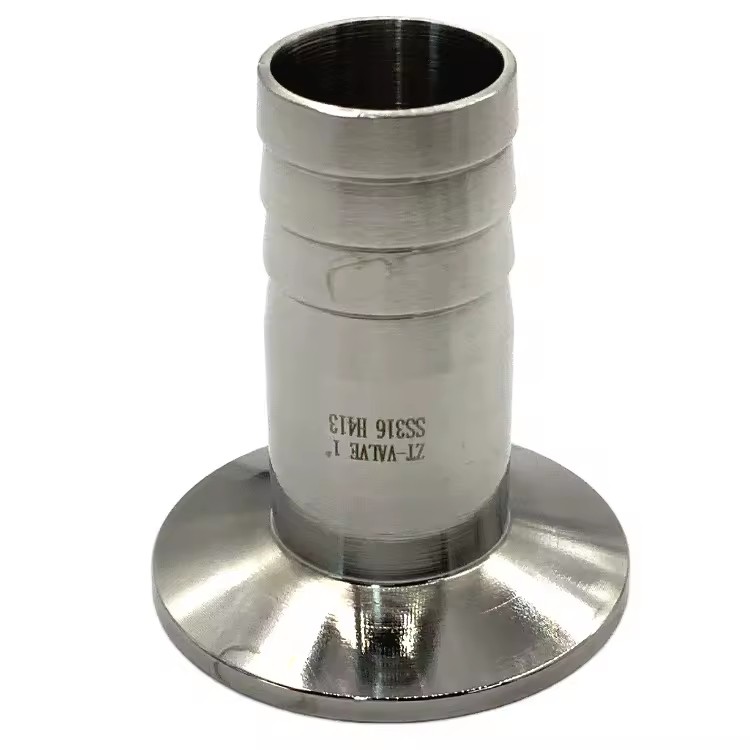 Stainless Steel Sanitary 304 316 1 Inch Tri Clamp Ferrule Hose Nipple Clamp Adapter Pipe Fitting for Food Industry