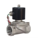 DN40 1.5 Inch 2W-400-40 Stainless Steel AC220V DC12V DC24V 2 Way Solenoid Ball Valve Water/Oils/Air Control OEM Customizable