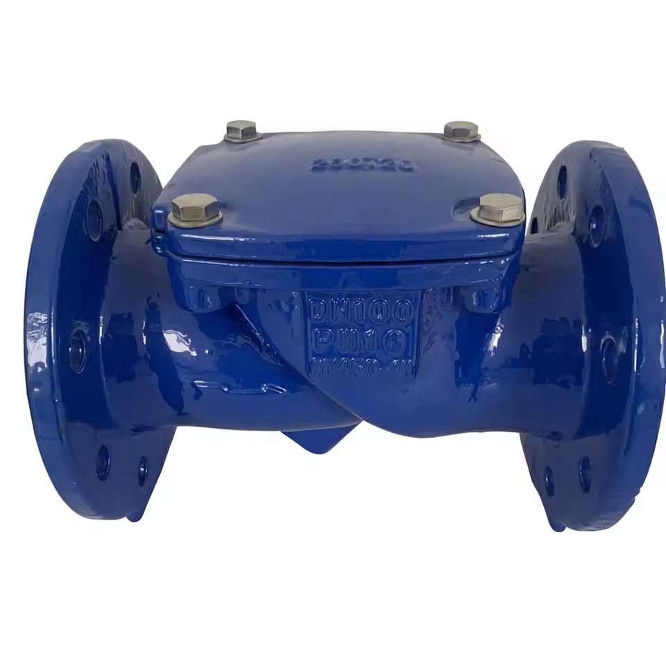 Manual Hydraulic Sewage Backflow Valves Rotary Check Valve Rubber Flapper Designed for Water Media