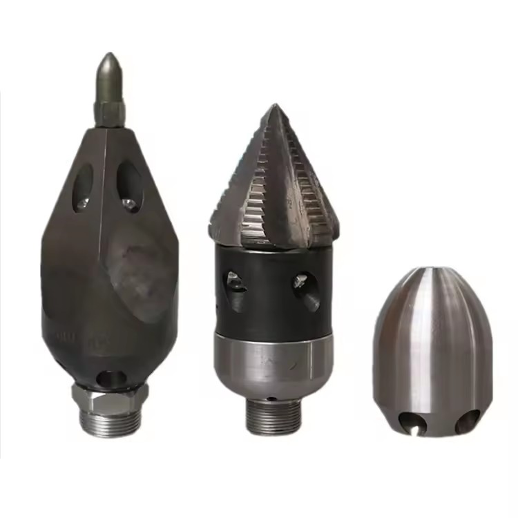 Lateral Root Cutter Kit for Sewer Hose Sewer Lateral Tail Jetting Nozzle Hydraulic Root Cutters Kit