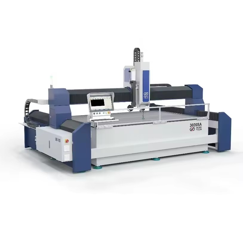 3 Axis MP-E Series Gantry Waterjet HEAD3020SA High Stability Bed Heavy Duty Cutting 200mm Metal Ergonomic CNC System