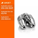 AMJET TurboRoot Cutter 400 250-350bar Sewer Cleaning Nozzles 40lpm Sewer Nozzles Sewer Jet Nozzle Sewer Cleaning 1/4 Thread