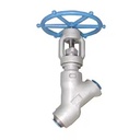 Forging Stainless Steel Y Type Manual Shutoff Valve Pattern High Pressure High Temperature Inclined Steam Angle Globe Valve