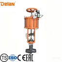 Pneumatic Operated Globe Valve Flanged Welded End Ultra High Pressure Low Leakage Heavy Duty Boiler Pipeline Shutoff Stop Valve