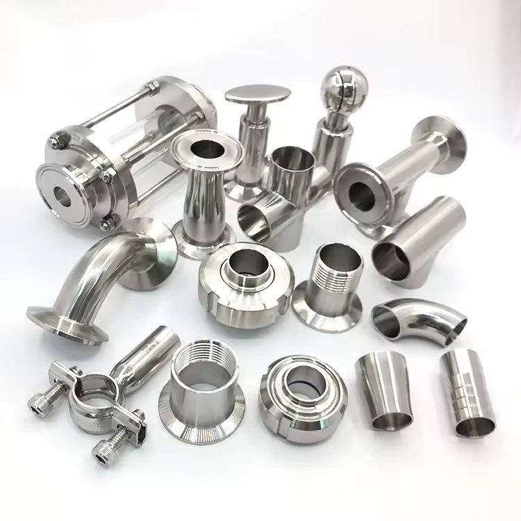 SS304 316 Astm A270 Din Sms Standard Polished Welded Stainless Steel Sanitary Tube Pipe Fittings for Food and Beverage Industry