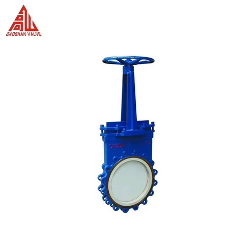 GS PZ73TC Ceramic Lined Knife Gate Valve Hand Wheel 14 Inch PN10 Lug Flange Type Knife Gate Valve