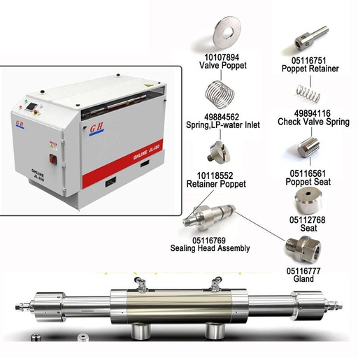 Cutting Machine HP Stainless Steel 38'' Elbow Assembly 10078780 High Pressure Fitting Two Way