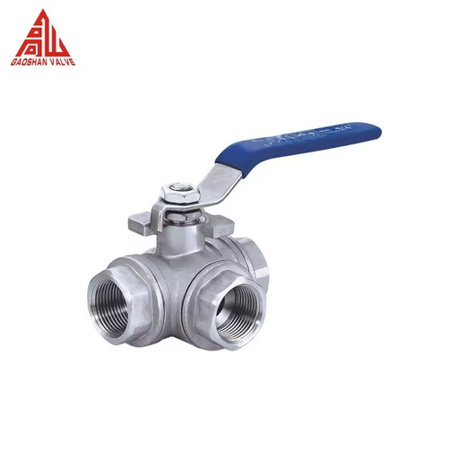 Q14F Q15F Ball Valve 3 Way Stainless Steel SS304 SS316L L T Type NPT Thread Three-way Ball Valve