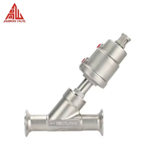 GS Pneumatic Angle Valve Stainless Steel 304 316 Angle Seat Valve Pneumatic Sanitary Angle Seat Valve
