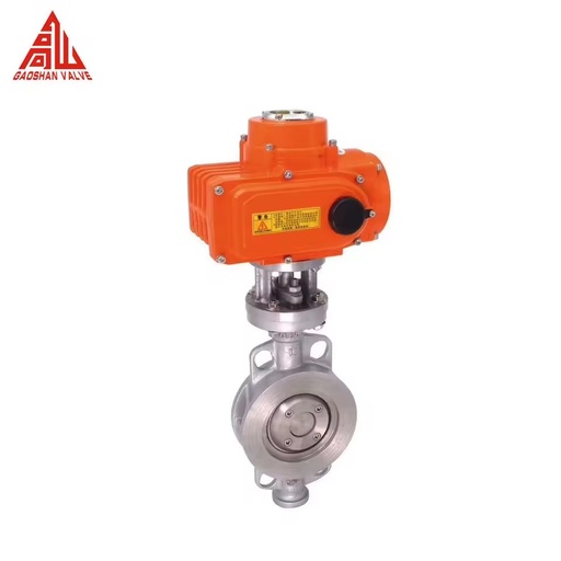 D973W Electric Wafer Butterfly Valve Triple Eccentric Butterfly Valve DN200 8" Inch Stainless Steel CF8 CF8M