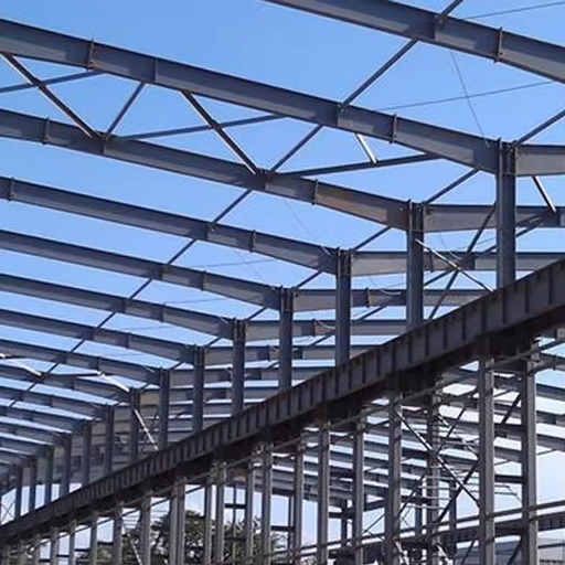Prefabricated Heavy Light Steel Building Structural Steel Warehouse Frame with ASTM Standard Welding Cutting & Bending Services