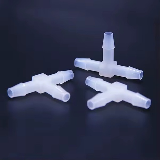 Factory 1/4" PVDF T Type Joints Plastic Joint Pipe Connector