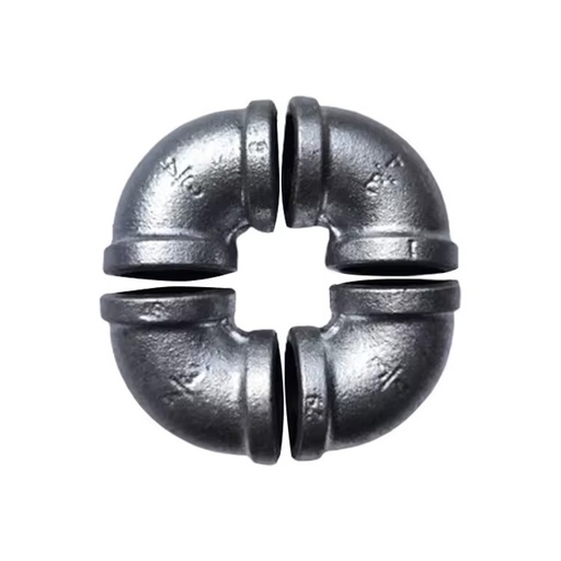 Good Quality Malleable Cast Iron Zinc Plated Tube Connector Elbow 90 Degree Fittings for Water Pipe System