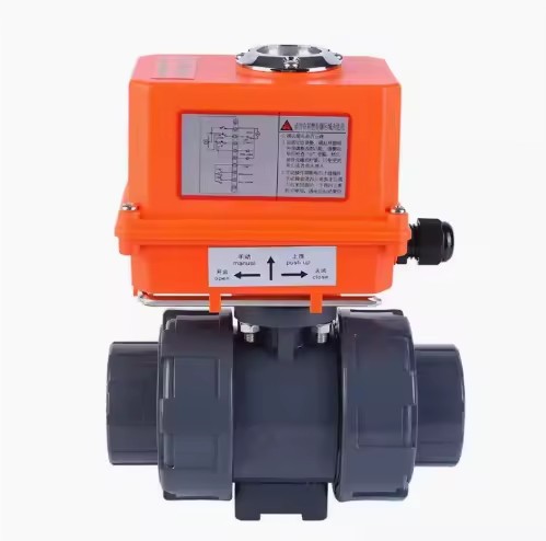 High Quality 220V 24V UPVC Electric Actuator Driven Ball Valve True Union Ball Control Valve
