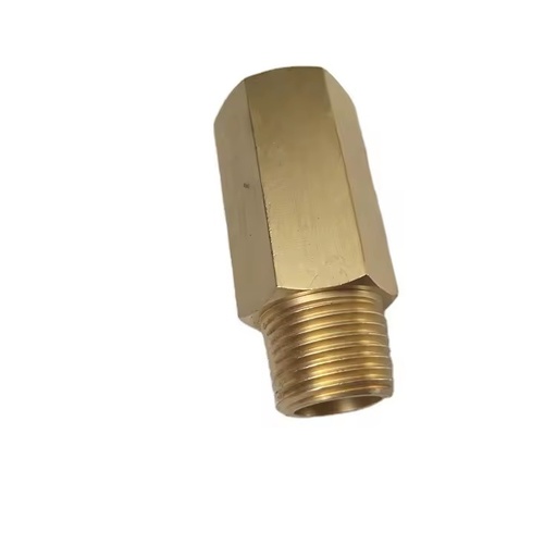 Brass 1/2" NPT Male to Female Connector, Long Hex Extension Bushing Pipe Fitting