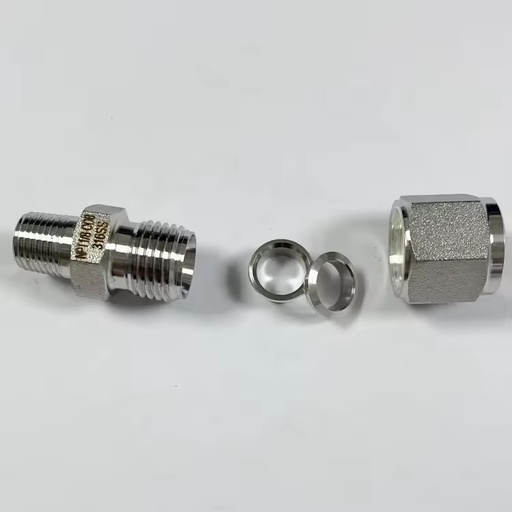 Male Connector Double Ferrule 316 Stainless Steel Tube Fitting