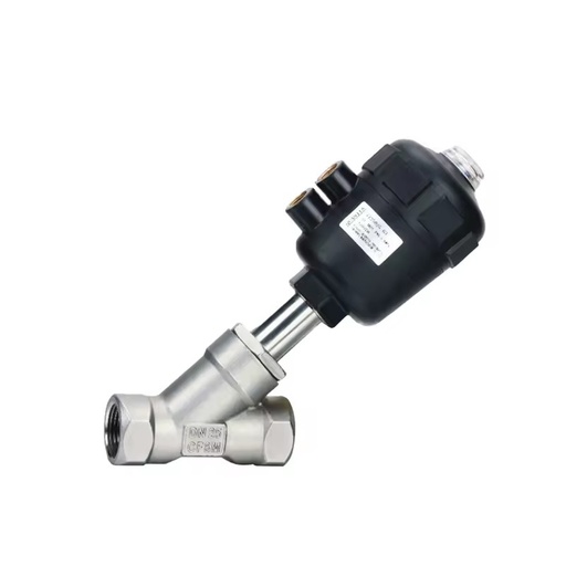 Stainless Steel 2 Way Pneumatic Angle Seat Type Switch Valve 1/2 3/4 1Inch DN13-DN15