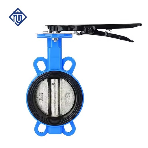 Ductile Iron Manual Wafer Butterfly Valve Lever Operated Soft Seal DN50-DN300