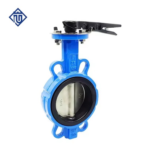 Ductile Iron Centerline Wafer Butterfly Valve for Water HVAC Pipeline PN10 PN16 Lever Operated