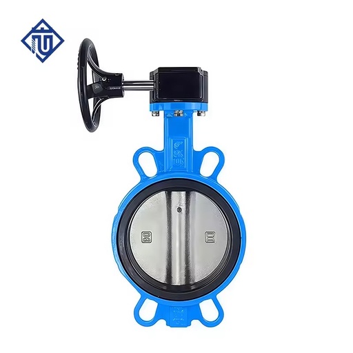 Ductile Iron EPDM Soft Seal Worm Gear Wafer Butterfly Valve with SS304 Disc