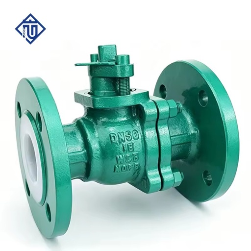 Anti-corrosion WCB Cast Steel Flanged Full PTFE Lined Ball Valve for Chemical