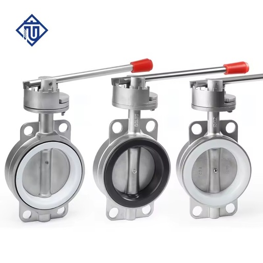 Stainless Steel Manual Soft Seal Wafer Butterfly Valve DN50 DN80 DN100