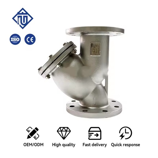 OEM Industrial Grade 304 Stainless Steel Y-type Filter Valves DN15-DN500 High-Pressure Pipeline Filter for Water, Oil & Gas