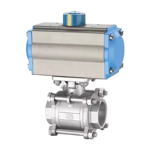 High Quality Popular Industrial Hydraulic DN15 Three Pieces Stainless Steel Water Steam Pipe Control Ball Valve PN16 OEM ISO9001
