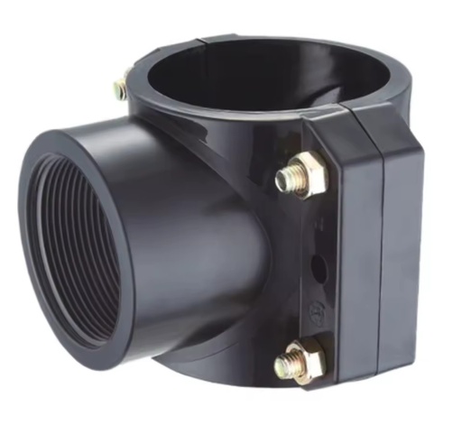 PP Compression Fittings Clamp Saddle for Pvc Pipe Hdpe Pipe Agriculture Irrigation Pipe Fittings