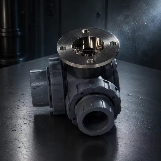 Electric 3-way PVC Ball Valve DN15 PN10 IP67 for Water OEM