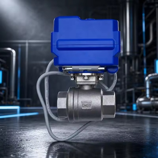 Full Port 2-Way Electric Ball Valve Male Female Threaded Stainless Steel Motorized Actuator 1/4"-2" OEM IP67 CE